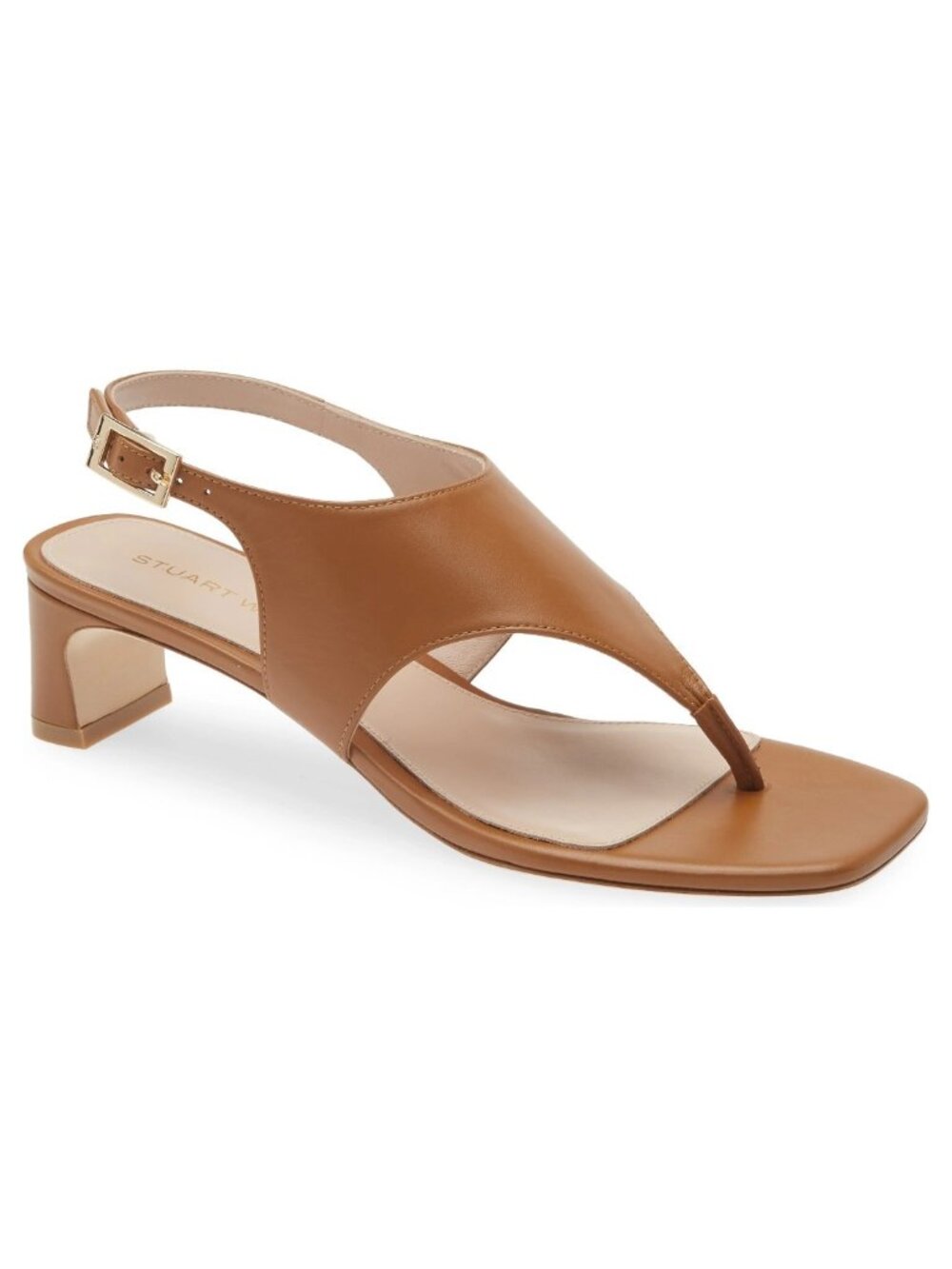 $530 STUART WEITZMAN Ankle Strap Sandal THONG BLOCK HEEL BOHOTAN 10 (DD18)